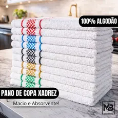Kit 5 Panos de Prato Copa Premium Jacquard Atoalhado Toalha De Cozinha 45x70cm 100% Algodão