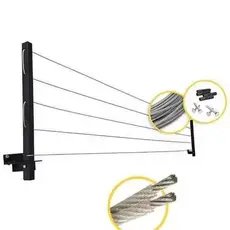Varal Roupa Articulável de Aluminio Parede Até 80Kg Praticidade no dia a dia + Kit Instalação