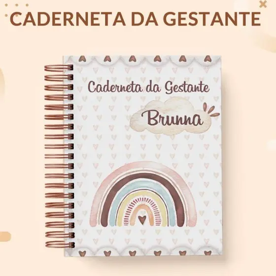 Caderneta da gestante capa dura personalizada envio imediato