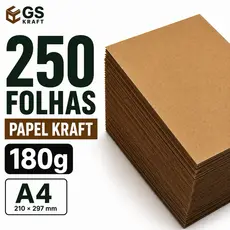 Papel Kraft 180g A4 250 Folhas Alta Qualidade Premium