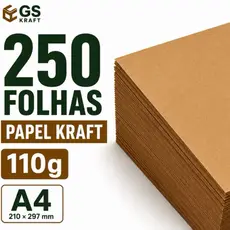Papel Kraft 110g A4 250 Folhas Alta Qualidade Premium