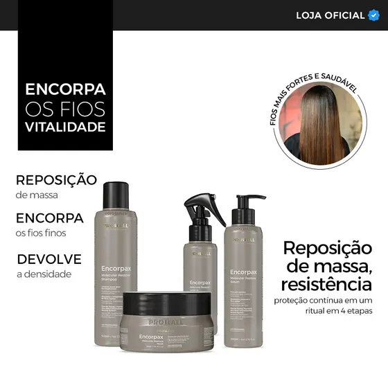 Kit Encorpax Enrgossa fios Cronograma Capilar para Reposição de Massa Prohall