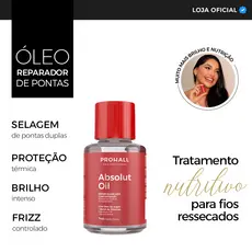 Óleo Capilar Reparador de Pontas Sérum Absolut Oil 7ml Profissional