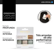 Kit Cronograma Capilar Premium com 3 Ampolas