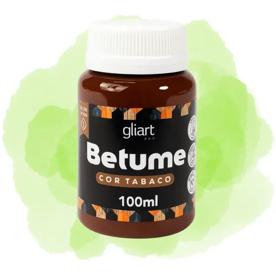 Betume Base De Água Gliart Cor Tabaco Acabamento Fosco 100ml Tinta Fosca Patina Efeito Envelhecido