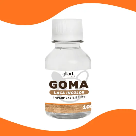 Goma Laca Incolor 100ml Seladora Impermeabilizante Acabamento Brilhante Artesanato Madeira Mdf Papel