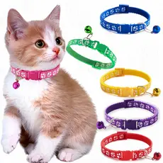 Coleira para Cães e Gatos com Sino – Ajustável, Confortável e com Trava de Segurança – Nylon