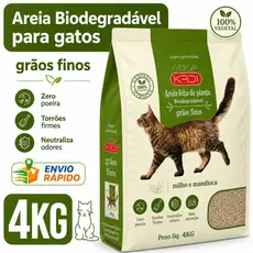 Areia Higiênica Kadi Biodegradável para Gatos 4kg