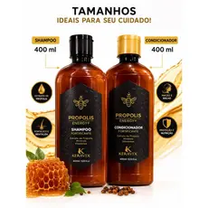 Kit Royal Propolis Shampoo e Tratamento 400ml Keravix