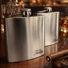 Cantil Porta Whisky Aço Inox Bebida Vodka Personalizado Bolso