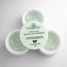 Hidratante Facial Detox Anti-Poluição 35g – Controle da Oleosidade | Chá Verde & Pepino | PhálleBeauty Cosméticos