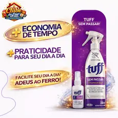 Tuff Sem Passar Spray 350ml/60ml Anti Amassado Prático Rápido Sem Ferro Oferta