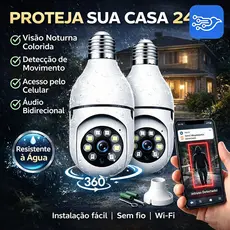 Câmeras De Segurança Wi-Fi Sem Fio Visão Noturna 360 ° Câmera Giratória Com Alto-Falante , Infravermelho V360 Pro APP