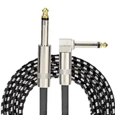 💥Entregue💥 Cabo Violão Guitarra Baixo Instrumentos Blindado P10 P10 3 Metros Têxtil