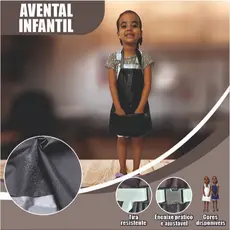 Avental PVC Infantil para crianças se alimentar, utilizar durante atividades artísticas.