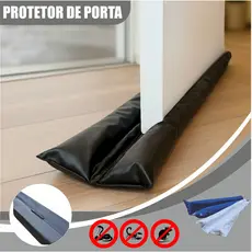 Protetor de porta IMPERMEÁVEL Duplo Bichos Água Ar Pó Ruído barulho encaixe veda barra inseto