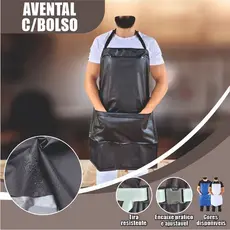 Avental Impermeável bolso churrasqueiro garçom chef cozinha uniforme churrasco cozinheiro barbearia