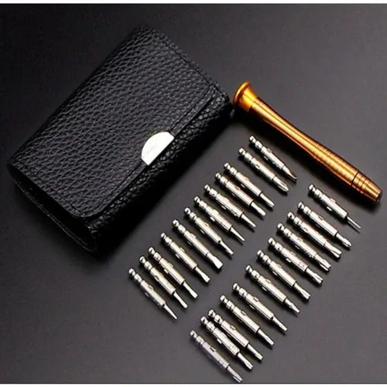 Kit 24 Ponteiras Chave De Fenda Reparacao Ferramenta De Precisao Set Portátil Para Oculos Relógio BR