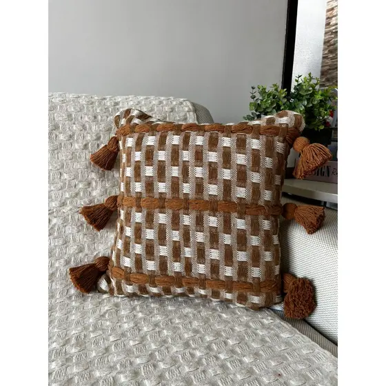 Capa de Almofada Artesanal  Siena 45x45cm, tecido 100% algodão.