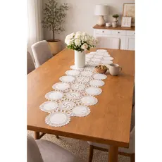 Trilho Caminho de Mesa Artesanal Feito a Mão 38x1,40