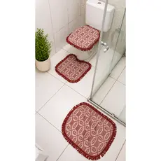 Kit de Banheiro com 3 peças 100% algodão feiro em tear