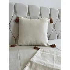 Capa para Almofada Pompom 45x45cm, tecido algodão