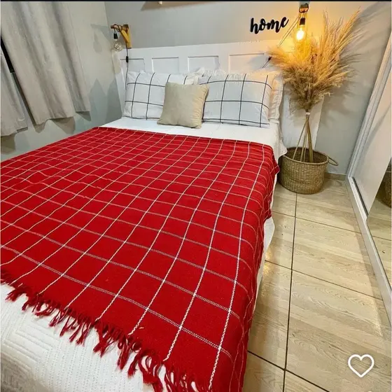 Manta Grid Gigante para Sofá ou Cama 1,80x2,40, Tecido 100% Algodão