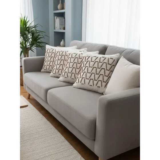 Capa para Almofada Jaci Decorativa 45x45cm Tecido em Algodão Artesanal