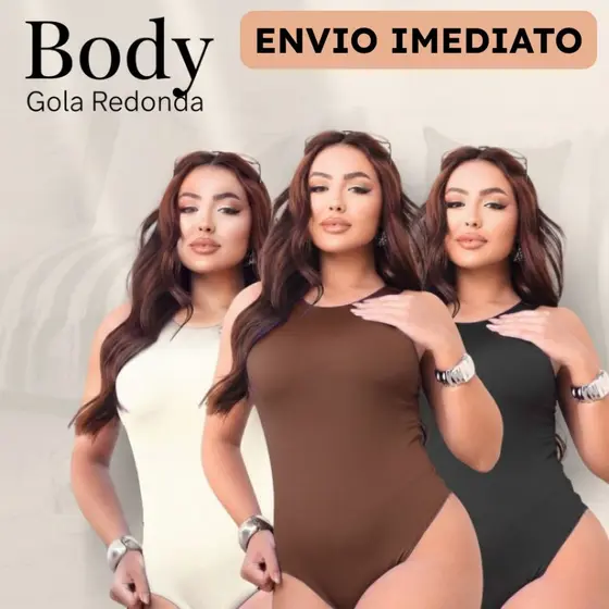 Body Feminino Regata Gola Redonda de Poliamida Confortável ate 44