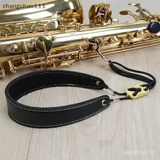 [Z] Alça De Couro Acolchoada Para Pescoço De Saxofone Ajustável Cinto Pendurado Novo