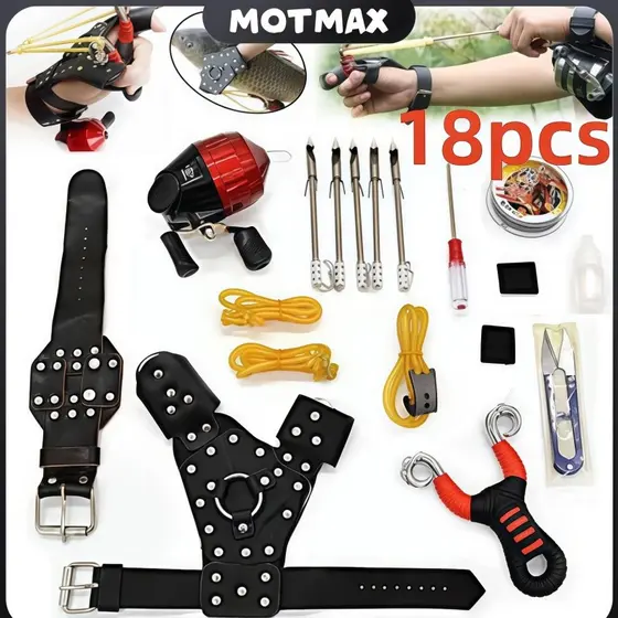 Kit de pesca com estilingue giratório para pesca de alta precisão