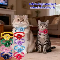Coleira em forma de sino para gatos e cães - coleira de pescoço, acessório de decoração de coleira
