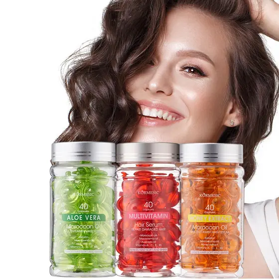 ​ KORMESIC Hair Essence 40 Cápsulas: Refresca e Repara Cabelos. Efeito Frescor, Fios Macios e Sem Oleosidade