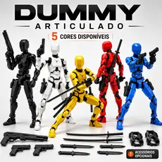 Boneco Articulado Dummy 13 Brinquedo Infantil Figura Criativo Montar Acessórios