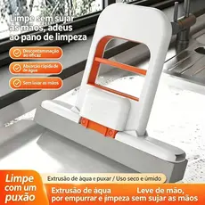Mini Mop Dobrável de PVA para Mesa e Uso Interno com Esponja Absorvente para Limpeza Úmida e Seca