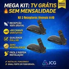 Kit 3 Receptor Digital Vivensis Vx10  Hd Sat
