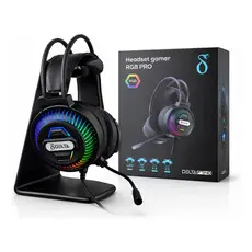 Headset Gamer Iluminação RGB Dinâmica Pro 40MM Microfone Omnidirecional para PC e Consoles