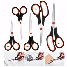 Kit de Tesouras 5 Peças 5.5 a 8.5" para Casa, Escritório e Costura