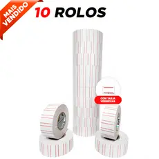 Etiquetas de Preço para Etiquetadora 10 Rolos 400 Unidades/Rolo para Lojas , Feiras e Supermercados