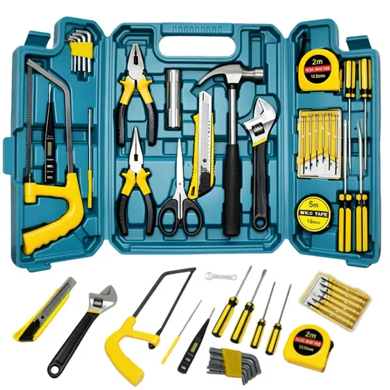 Kit Jogo De Ferramentas 27 Peças Com Maleta Chaves Allen Alicate Martelo Completos
