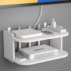 Prateleira MDF Suporte Invisível para TV/Modem – Fixada na Parede, Acomoda Roteador/Video Game!