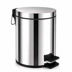 Lixeira Inox Com Pedal Cesto Removível 3L/5L Banheiro Cozinha