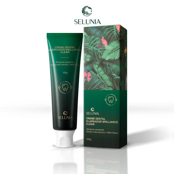 Creme Dental Selunia Enzimático Ação Antimanchas Papaína+Mentole+Niacinamida Limpeza Profunda 100g
