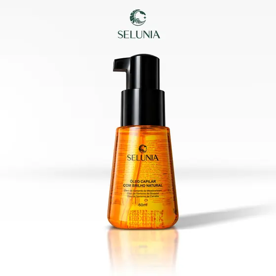 Óleo Capilar Selunia Reparador Nutrição Intensa Fios Ressecados Danificados Anti-Frizz Argan 60ml