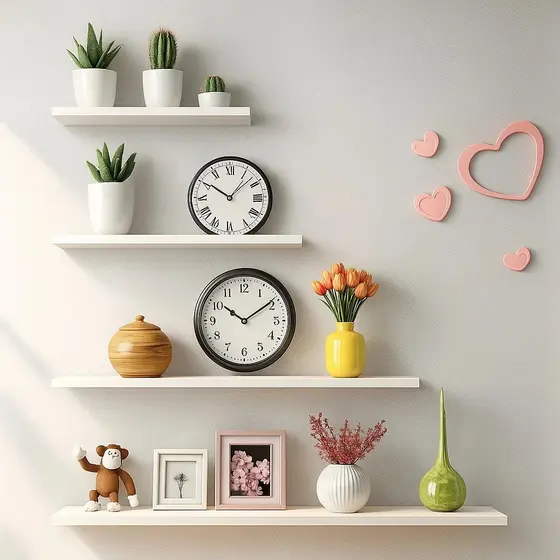 Kit Prateleiras Reta 20 30 40 50 e 60cm MDF Branco Sala Cozinha Quarto Escritório Decoração Suporte