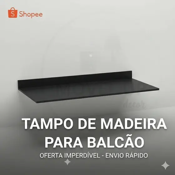 Tampo para Balcão/Cozinha/  MDF Multiuso De Madeira Resistente e CompactoPia e Cooktop 100x50
