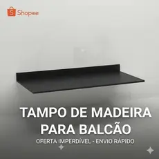 Tampo para Balcão/Cozinha/  MDF Multiuso De Madeira Resistente e CompactoPia e Cooktop 100x50