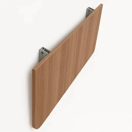 Mesa Dobrável Retratil de Parede Suspensa Borda Redonda/quadrada 50x120  Para Quarto Sala Banheiro Cozinha Amadeirado