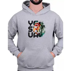 blusa moletom frio masculino e feminino estampado yeshua Com Capuz
