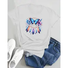 Camiseta Olho Grego Mandala Proteção Estampa Azul – Feminina/Proteção/Espiritualidade varios modelos
